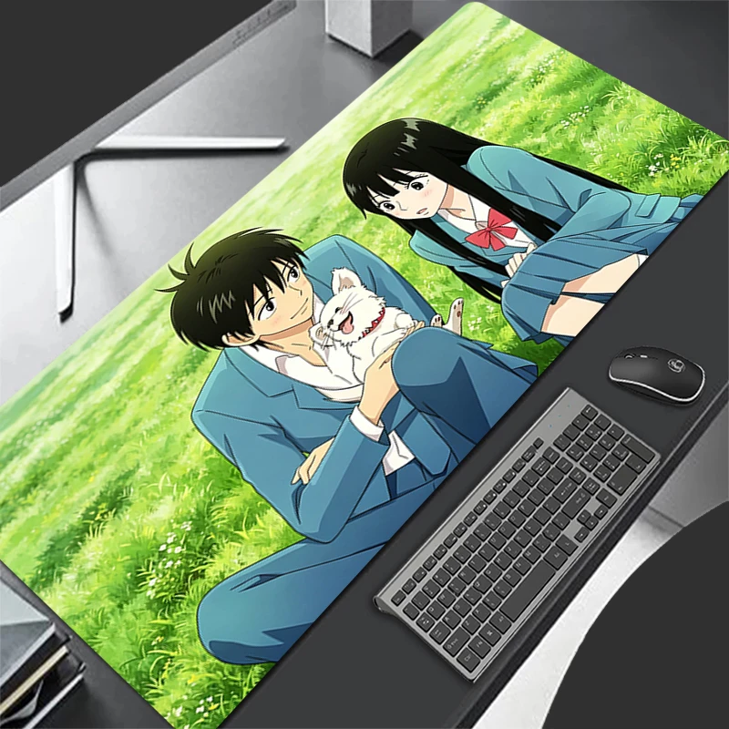 kawaii Mouse Pad Smooth Office Desk Mats Large Gaming Accessories Kimi ni Todoke Anime MousePads Edge White Game Laptop Desk Mat
