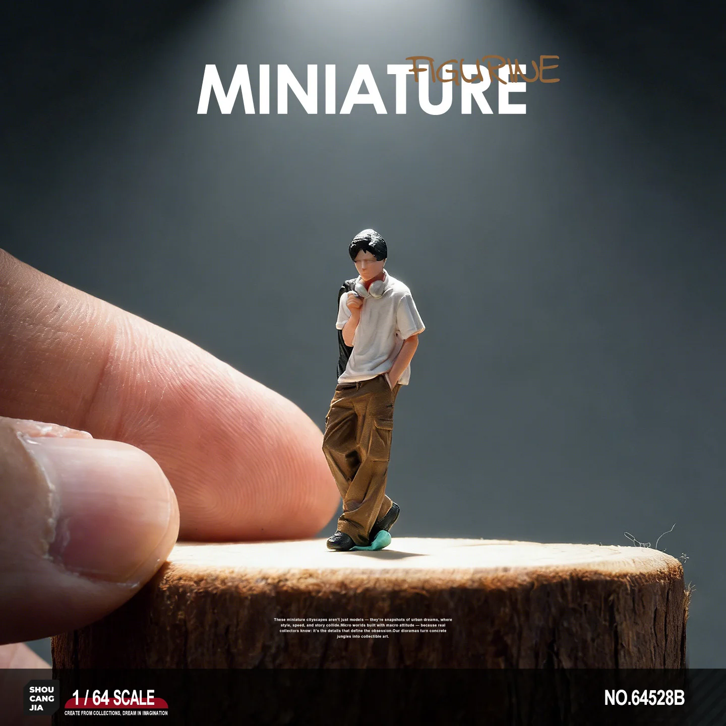 1 64 Scale Coffee Coat Trendy Male Mini Resin Figure Diorama Match 3D Color Print Figure Desktop Decor Mini Photography Prop