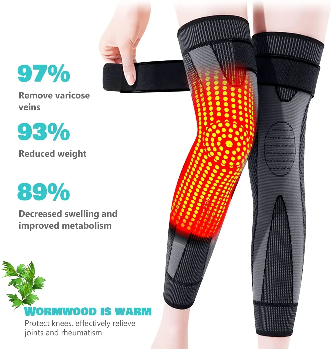 Acupressure Self-Heating Knee Sleeves    Women Men Older Arthritis Joint Pain Relief & Tendonitis Injury Recovery