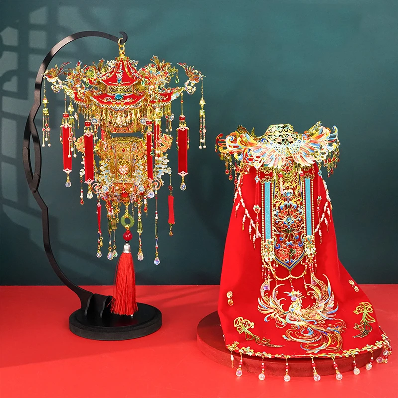 

DIY 3D Metal Puzzle Chinese Wedding Lantern and Robes of Rank Miniature Model Kits Jigsaw Puzzle Handmade Craft Friends Gifts