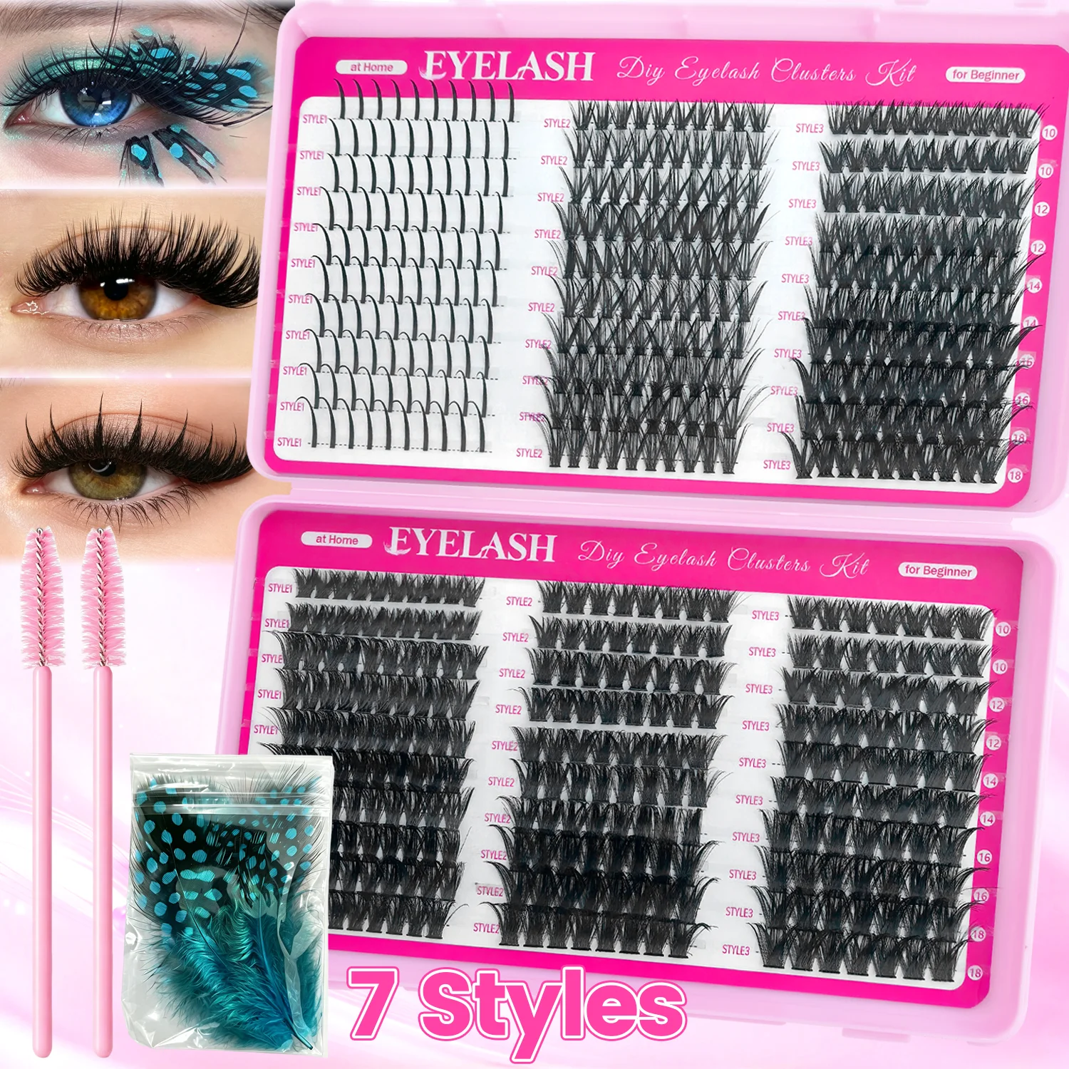 False Eyelashes, Special Eyelashes, Light Suitable For Beginners, Reusable Natural Fluffy Appearance Waterproof And Long-Lasting