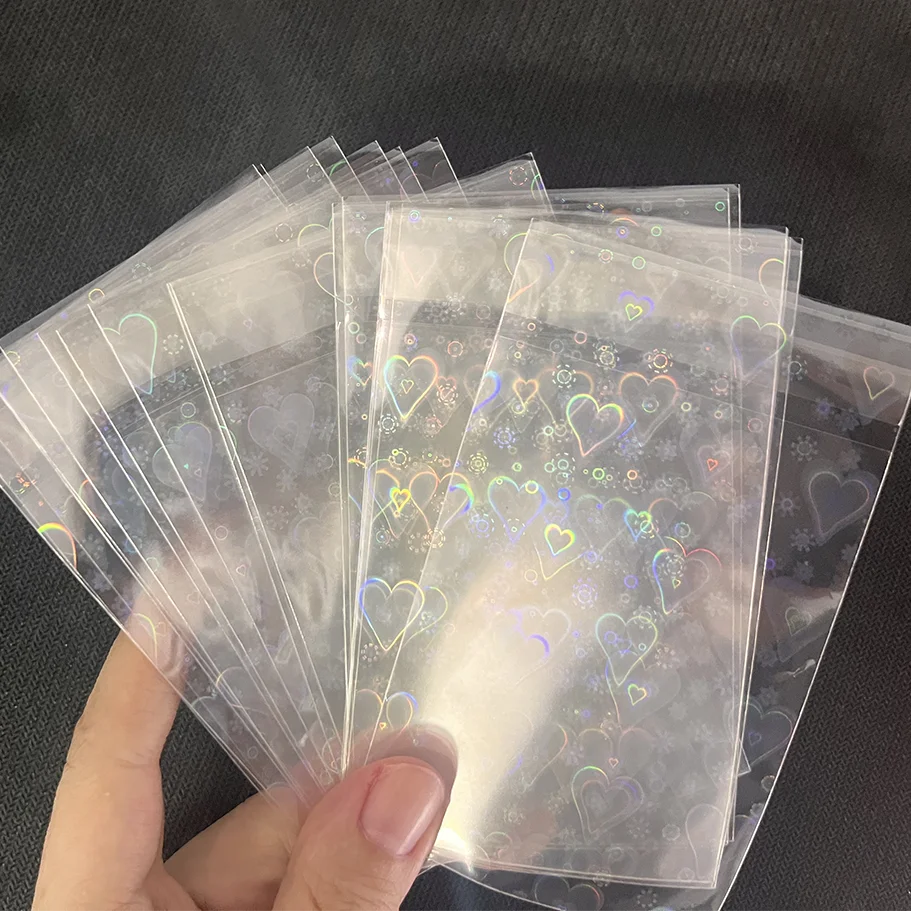 100 Stück 65 x 90 mm wiederverschließbare Hüllen PKM/PTCG/Sammelkarten-Schutzfolie, perfekt für Schmuck/Andenken, Aufbewahrung/Foto/Idol-Karte