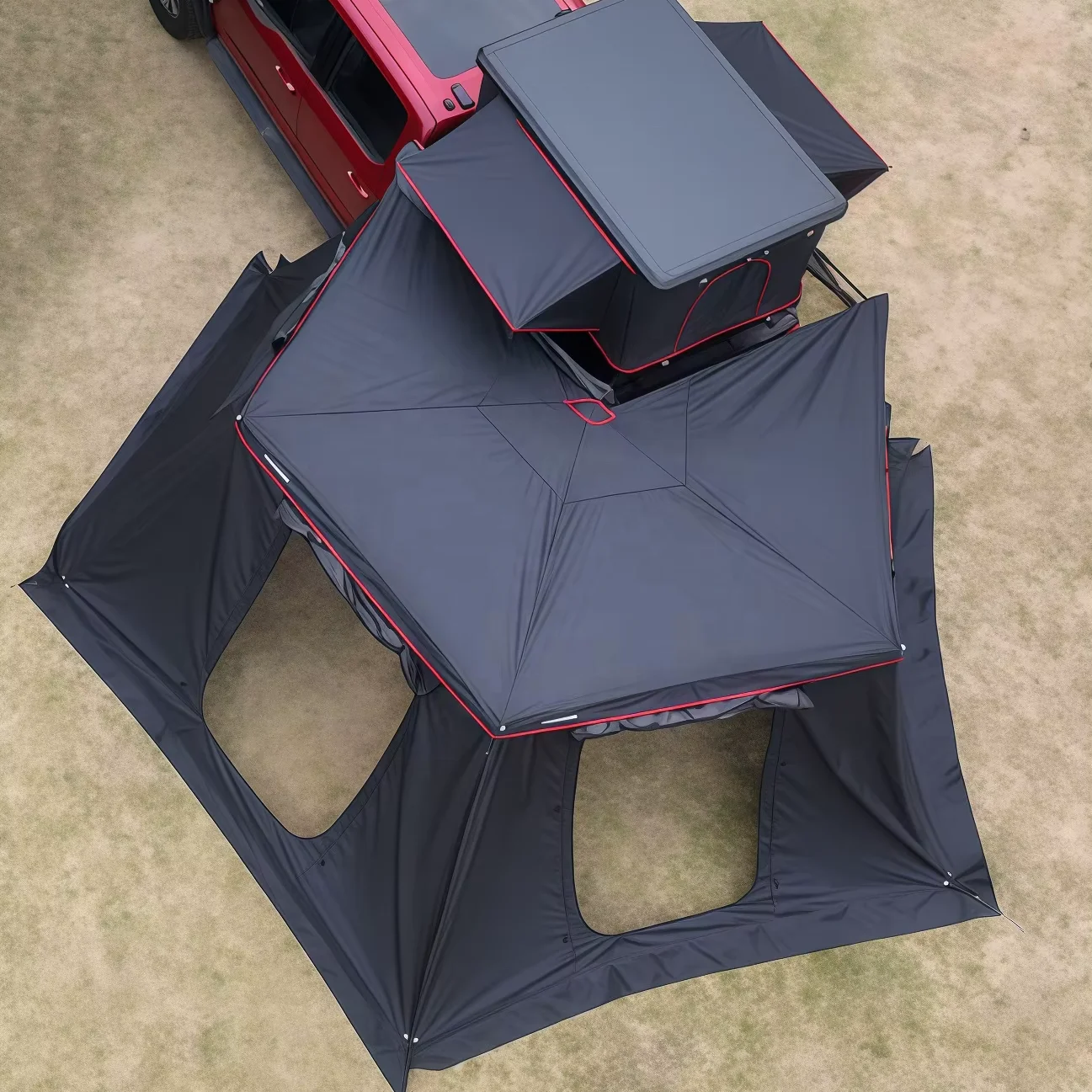 

270-Degree Car Side Canvas Tent Outdoor Camping Carrying Awning Wall for Side Car Camping