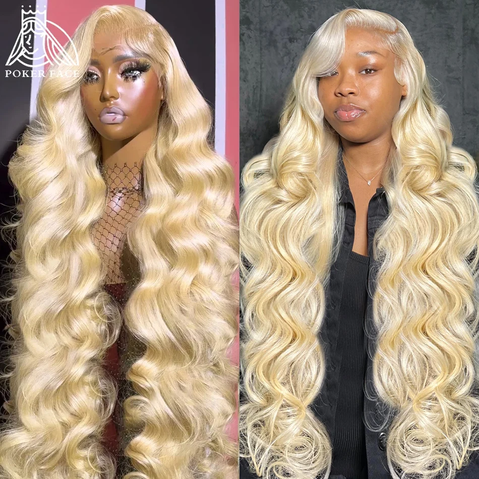 Brazilian 250 Density 30 40 inches Body Wave 613 Honey Blonde HD Transparent Lace Front Human Hair Wigs 13x6 Lace Frontal Wig