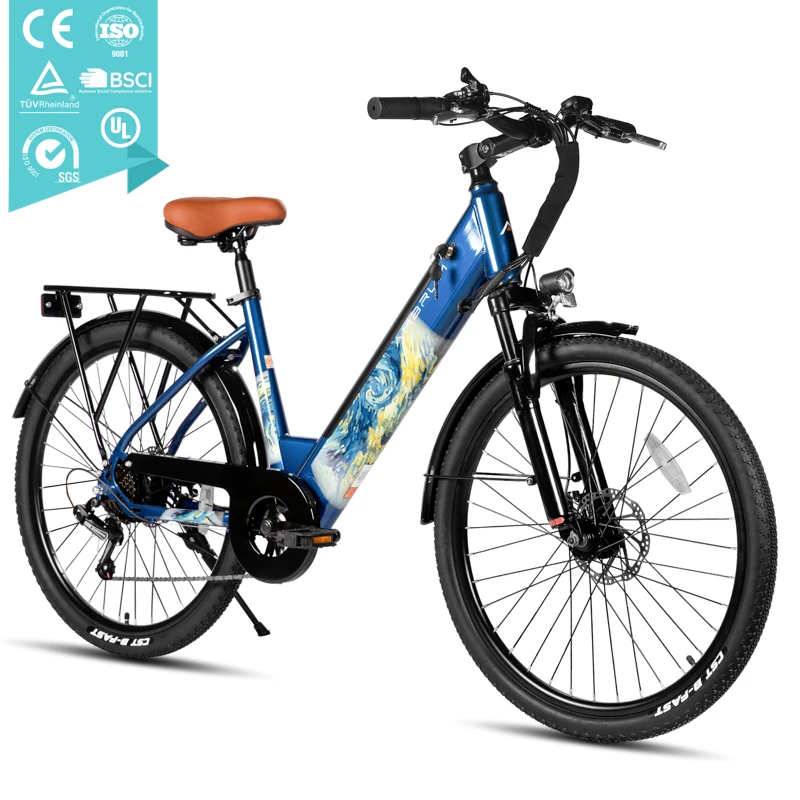

26-Inch Dual Disc Brakes New Model Sleek Design Steel Frame Electric Mountain Bike
