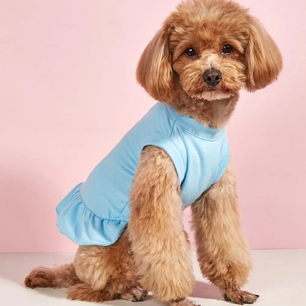 

Comfortable Sleeveless Pet Summer Clothes Soft Thin Design Pet Princess Dresses Fashionable Breathable Cat Skirt Summer