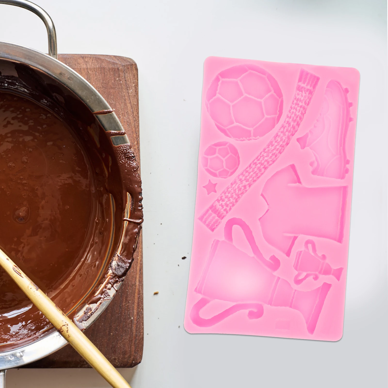

Football Shirt Silicone Molds Pink Environmental Grade Plaster Aromatherapy Chocolate Decor Small Non Stick