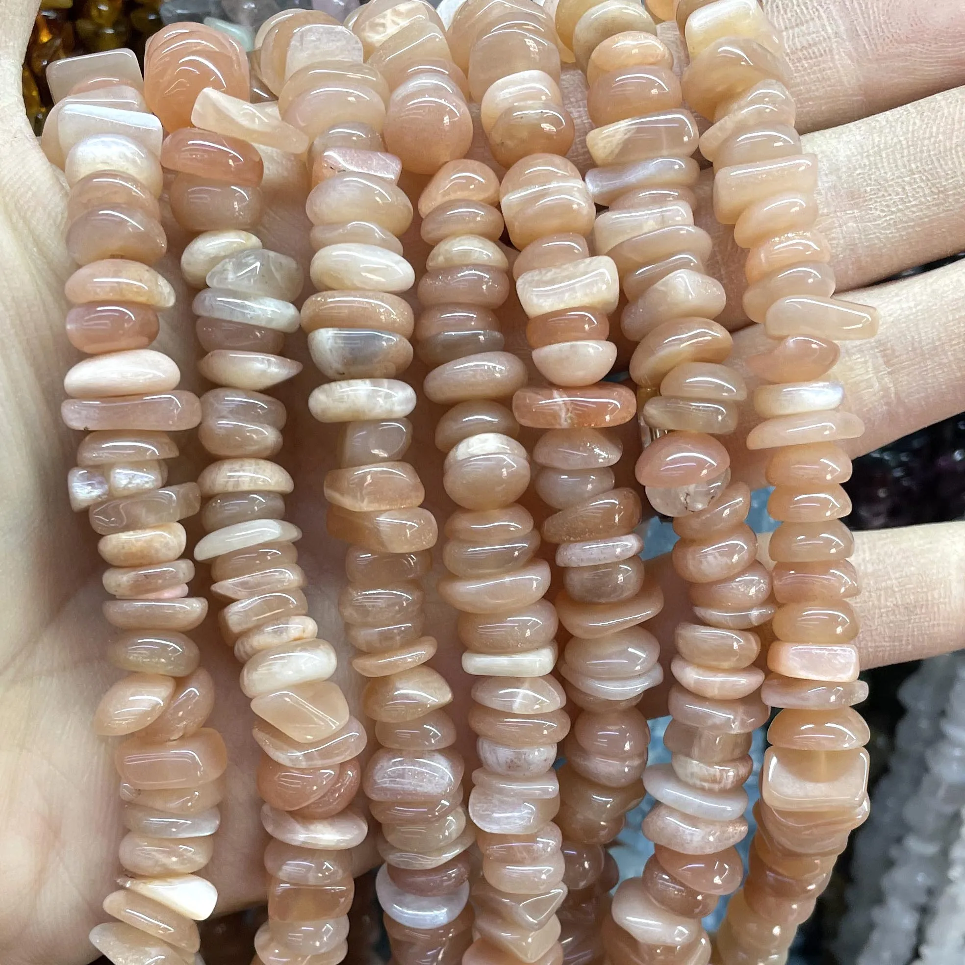 الحجر الطبيعي 8-12 مللي متر غير النظامية الملونة التورمالين فضفاض خزر عازل لصنع المجوهرات سحر سوار ذاتي الصنع إكسسوارات عقد #3