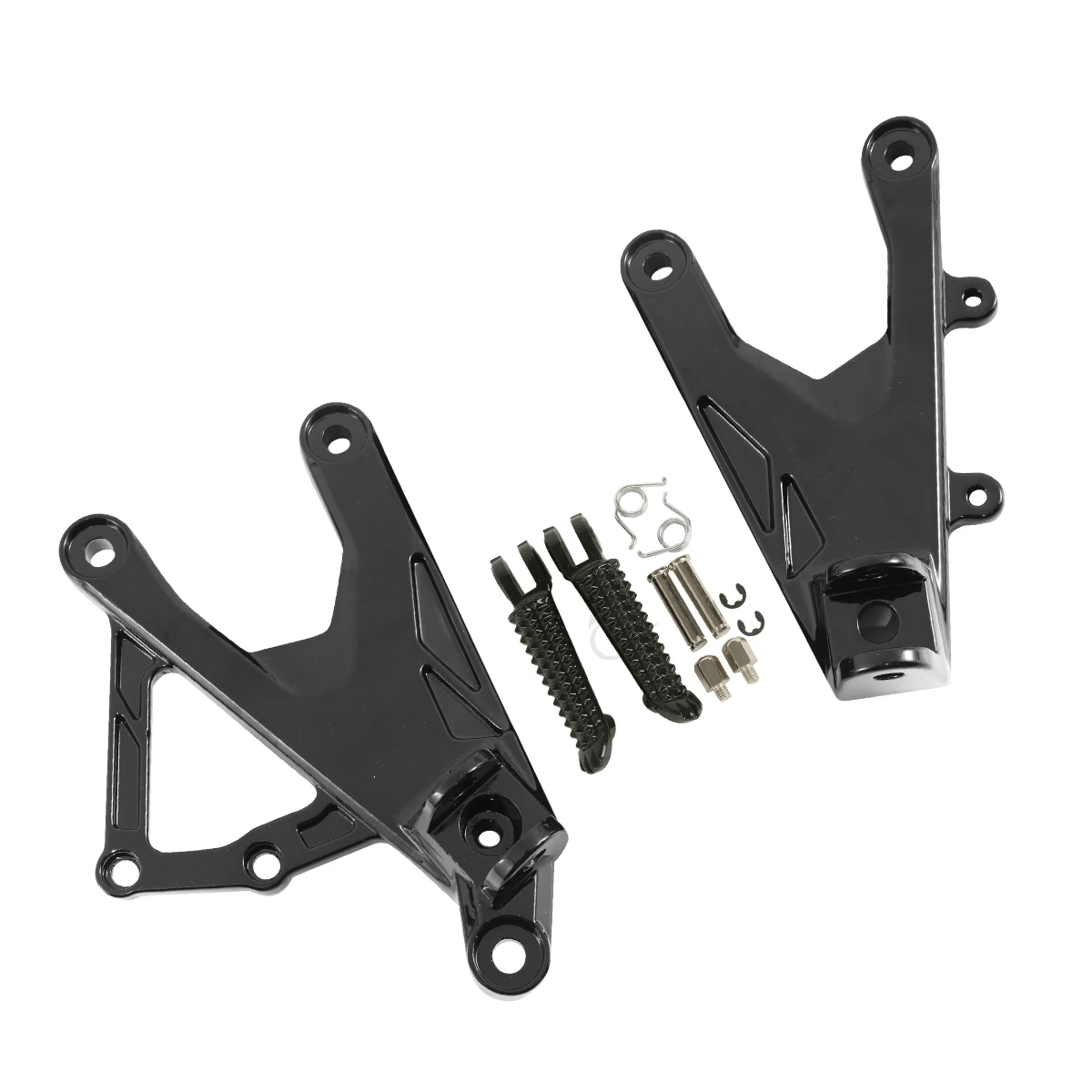 

Motorcycle Driver Foot Pegs Footrest Bracket Set For Yamaha YZF R1 R1S R1M 2015-2023 Black