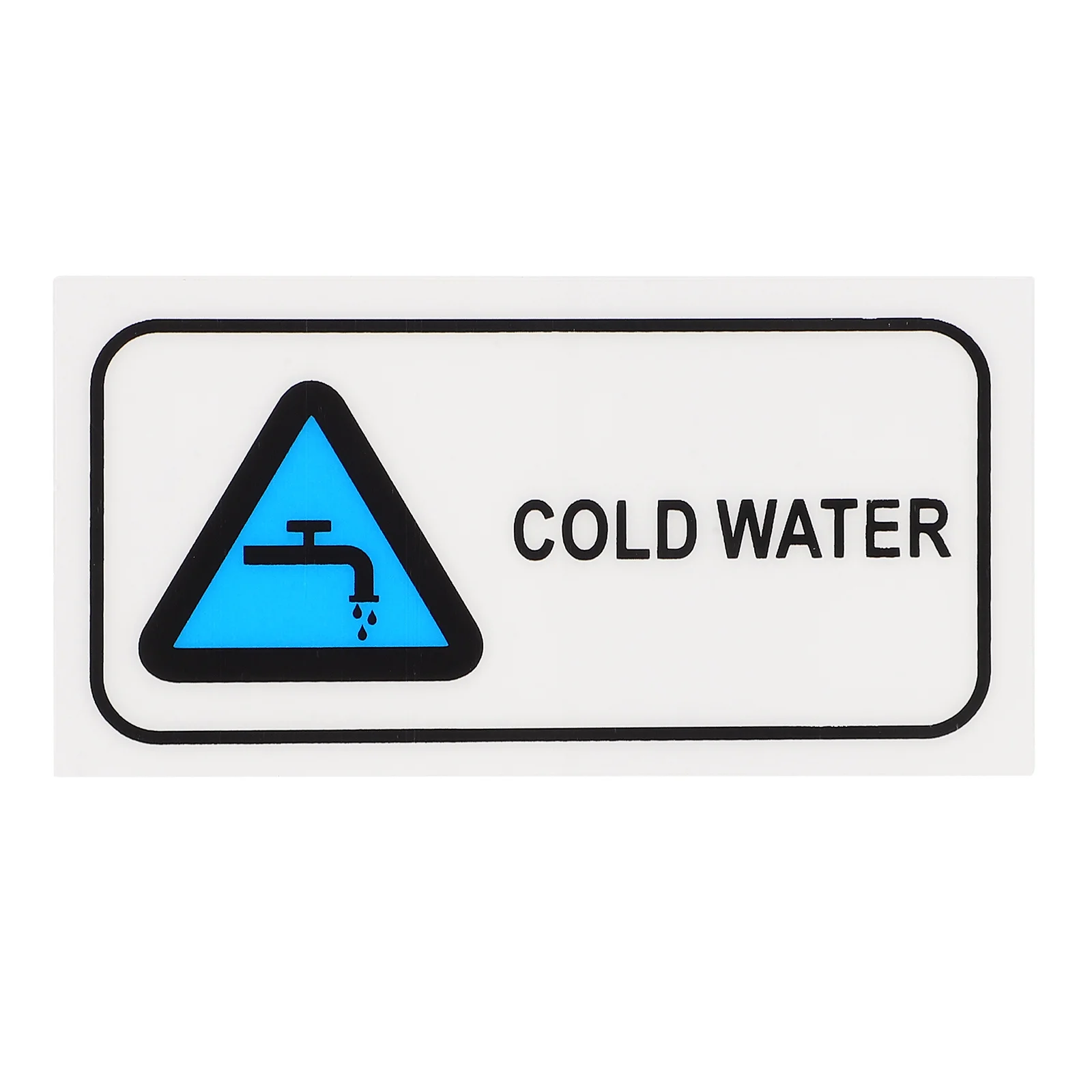 

Cold Water Sign Adhesive Sticker Durable Waterproof for Pipes Easy Install Schools Hospitals Cold Water Stickers