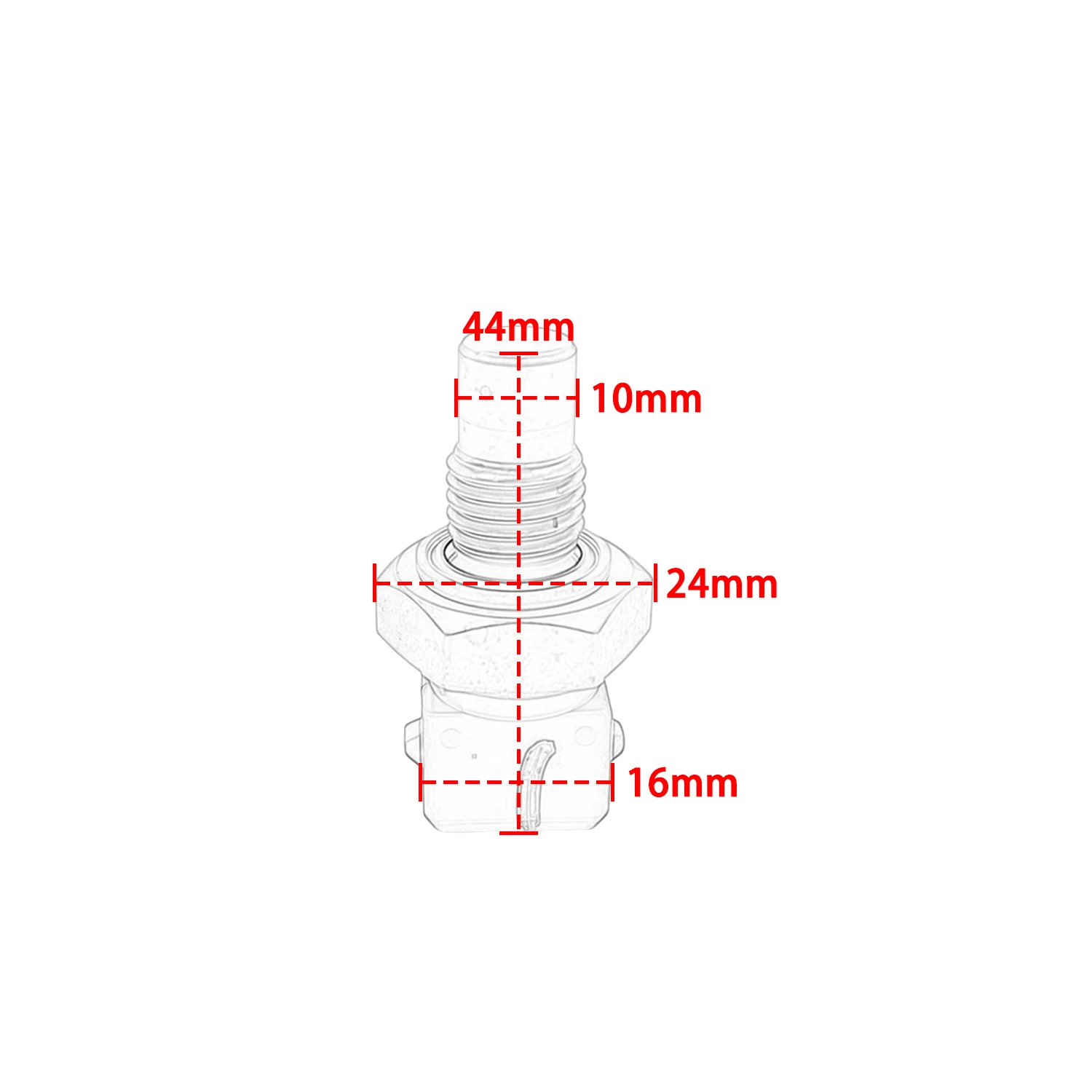 Wassertemperatursensor für Piaggio Vespa LX 125/150 Liberty/Scrabble/Typhoon/Vespa/MP3/Zip 58273R Motorrad-Temperaturfühler – Detail 1