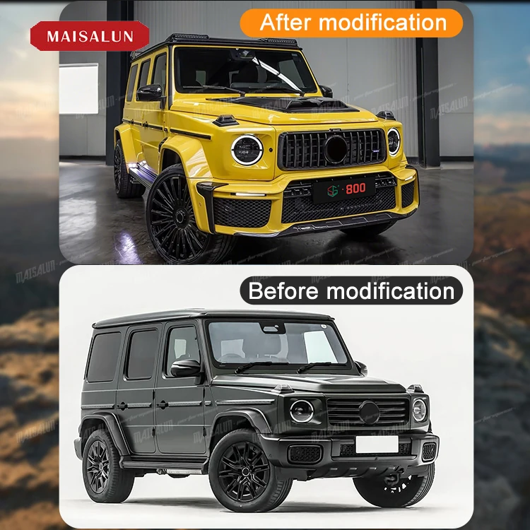 B‑Style Full Dry‑Carbon‑Fiber Conversion Kit W465 G350 G500 Facelift Exterior Upgrade PartsCar Partsold‑to‑new Upgrade