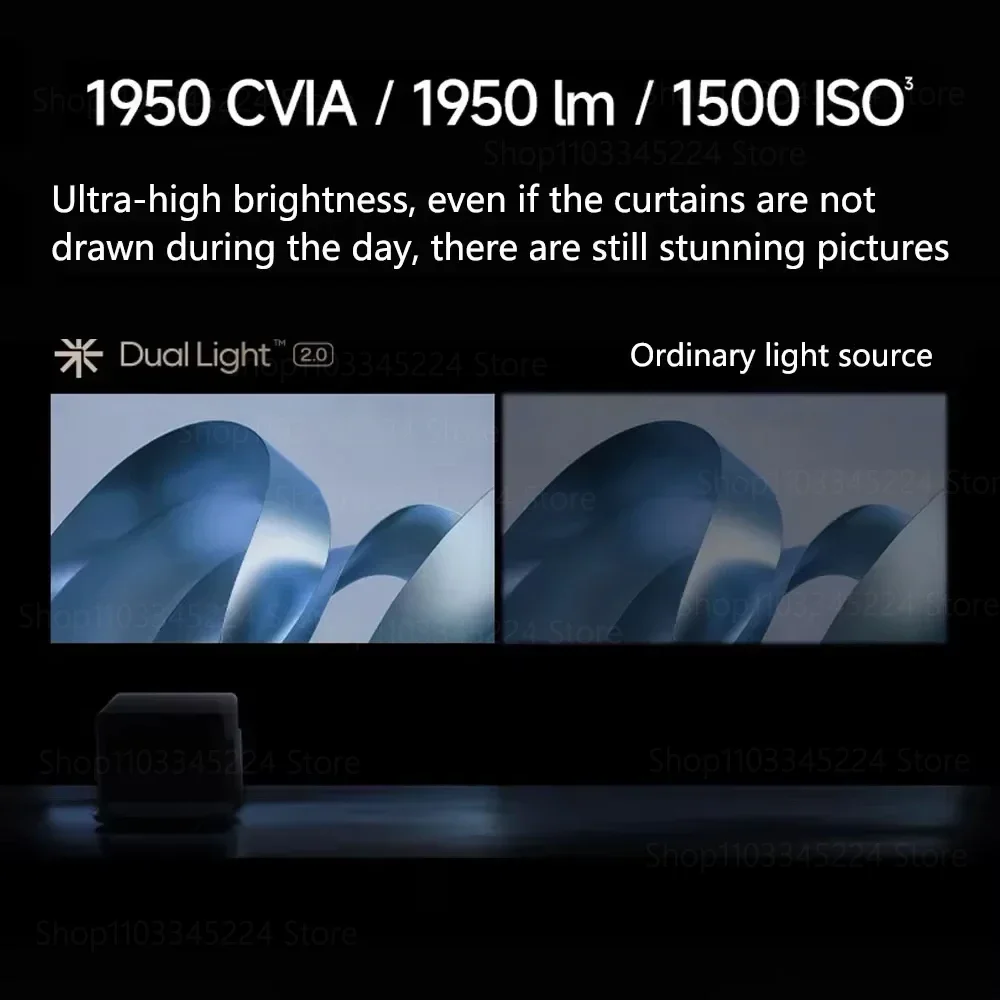 جهاز عرض ليزر ثلاثي 10 ، 4K ، CVIA Lumens ، ضوء مزدوج PTZ ، مسرح منزلي ذكي ، 3D ، HDR10 ، أندرويد ، سينما واي فاي