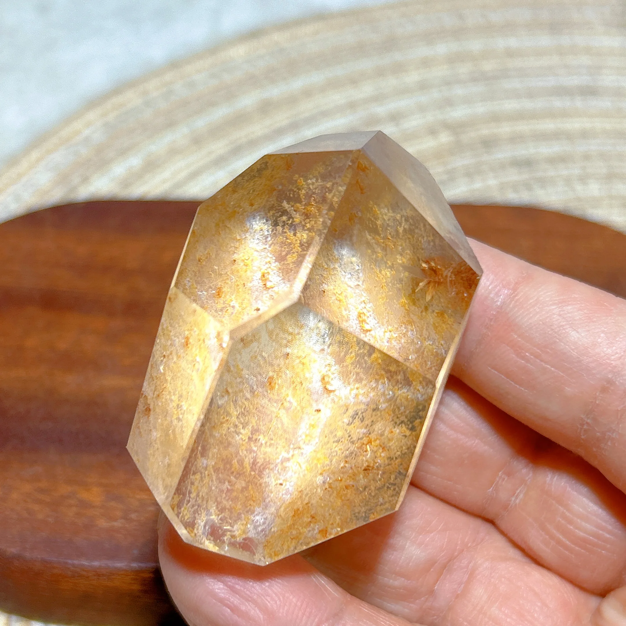 Healing Natural Crystal Brazil Clear Quartz Half Polished Free Form Reiki Mineral Energy Home