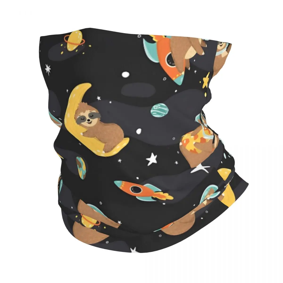 Cute Sloth Astronaut Headband Neck Warmer Men Ski Running Tube Scarf Medical Nurse Face Bandana Gaiter