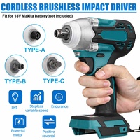 Drillpro 2In1 800N.m Brushless Cordless Electric Impact Wrench 1/2\