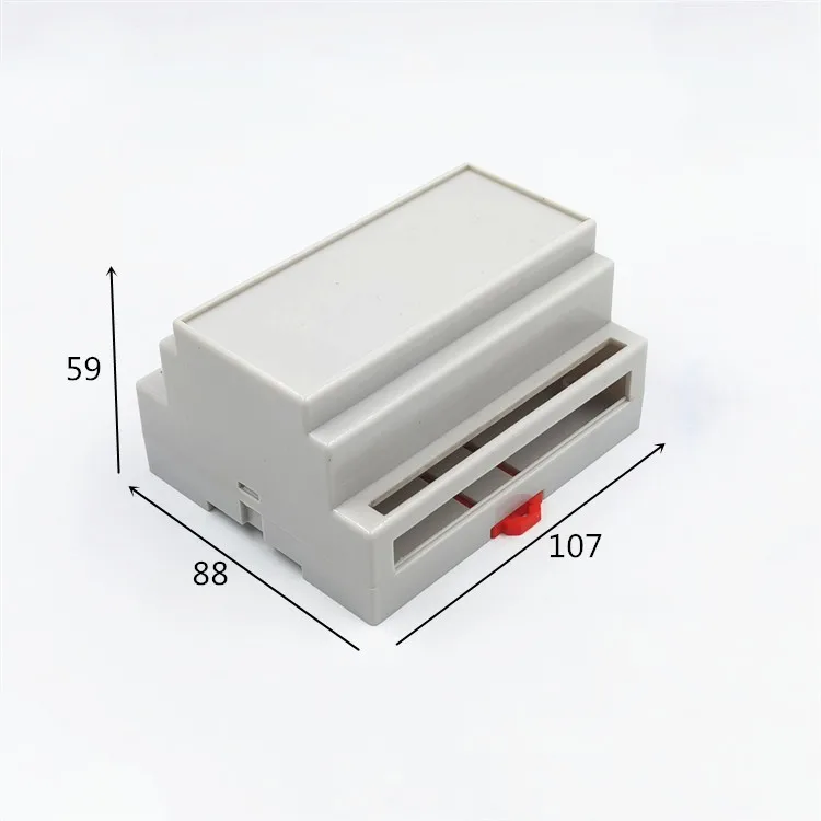 1pcs PLC DIN 35-Rail  Electrical Shell Grid Isolation Module ABS Plastic Case 88x107x59mm 4-03-4 Junction Box instrument housing