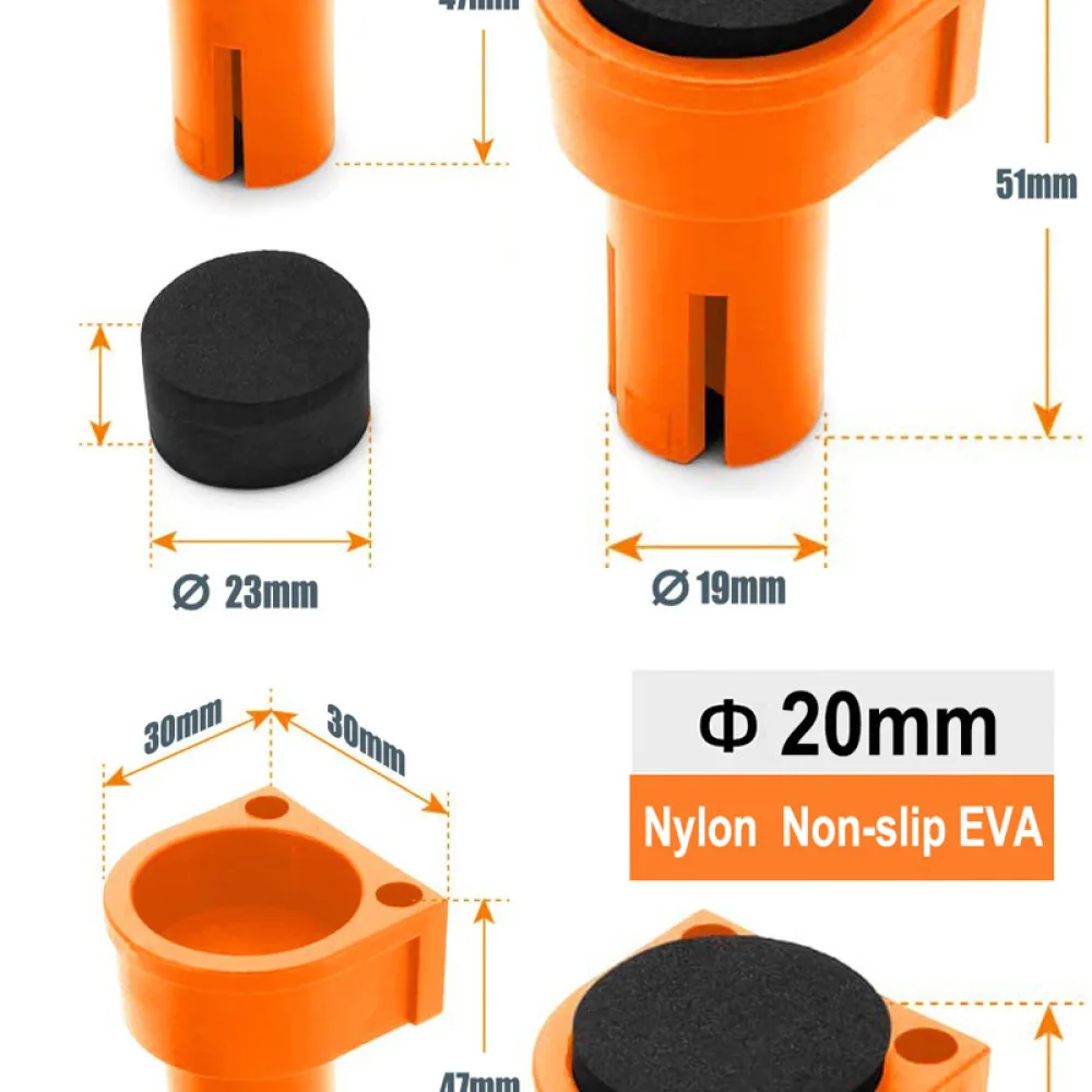 20mm 19mm Nylon Desktop Woodworking Benches Dogs Table Clamp Positioning Accessory Carpentry Gadget Useful DIY Fix