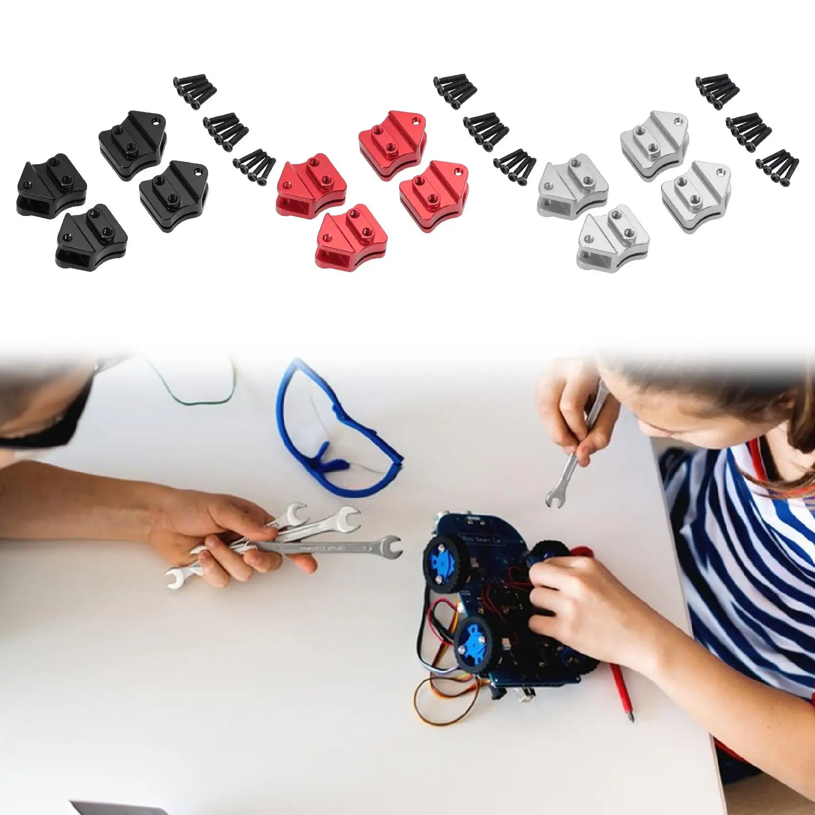 

Leaf Spring Mount Hangers, Accessories, Replaces, Stable Heavy Duty Convenient Practical Lightweight Aluminum RC Car Parts