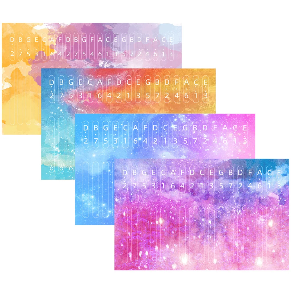 

4 Pcs Music Kalynba Key Stickers Musical Instruments Beginners Pvc Kalimba Note