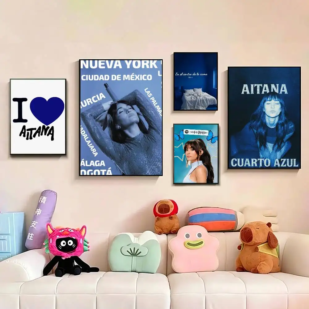 

C-Cuarto A-AitanaS A-Azul Poster Waterproof Wall Art Sticker For Bar Living Room Vintage Decor