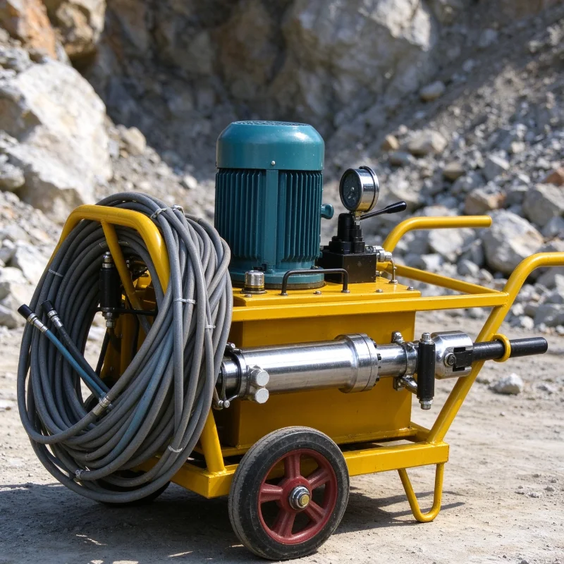 Customized Stone Breaking Equipment Tunnel Rock Breaking Single Person Operation Hydraulic Stone Splitting Machine Set