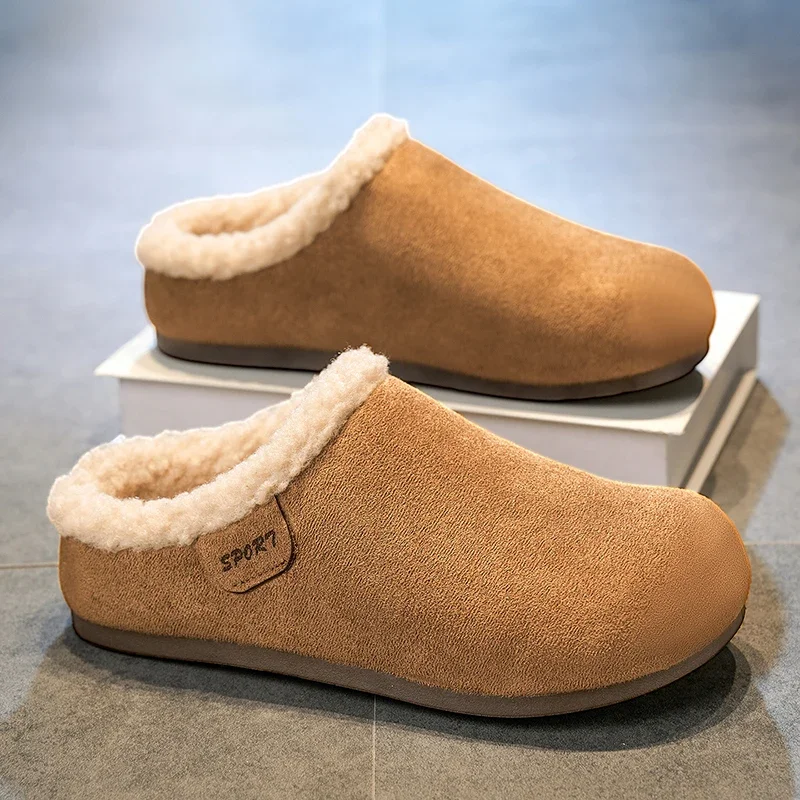 Winter Warm Men's Slippers Sole Memory Foam Pad Antiskid Soft Comfortable Flat Bottom Men's Indoor Shoes 2026 New Shoes