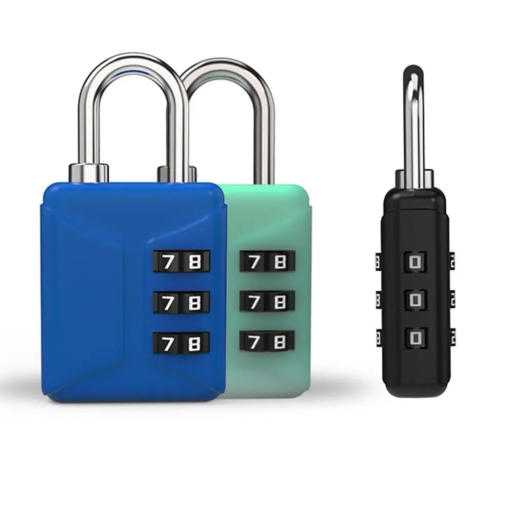 Mini Combination Lock Travel Password Lock Backpack Zipper Lock Luggage Padlock Dormitory Cabinet  Lock
