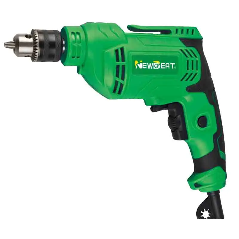 Newbeat Power Tools Electric Drill 450W with Iron Chuck Double Bearings 10mm NBT-ED-10CB Green 3300RPM NBT-ED-10CB