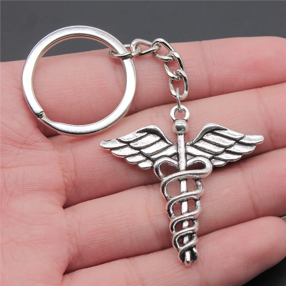 Cane Medical Symbol Pendant Keychain Nurse Doctor Medical Student Keychain