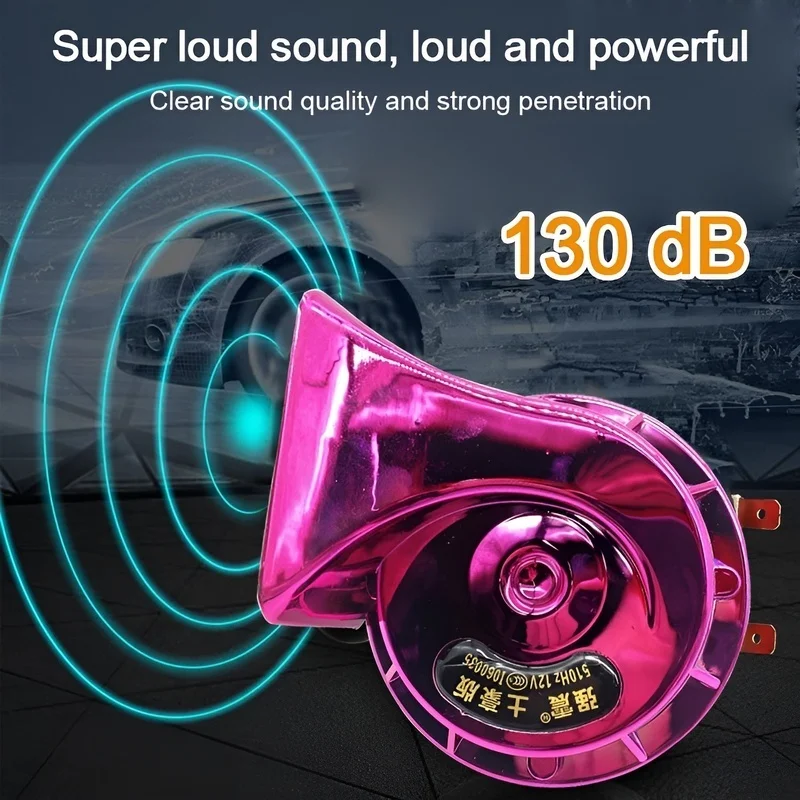 

Waterproof blasting sound/install in one second 12V car snail horn loud waterproof horn for trucks motorcycles and