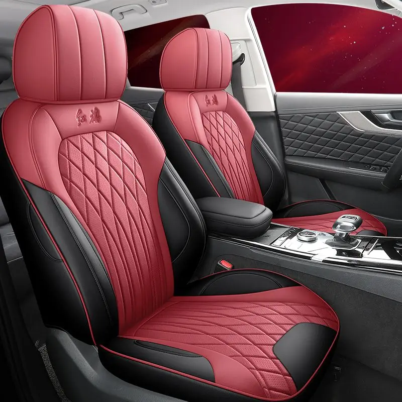 For Hongqi HS5 2024 2025 Leather Car Seat Cover Colour Track Style Protector Salon Full Surround Interior Accessories