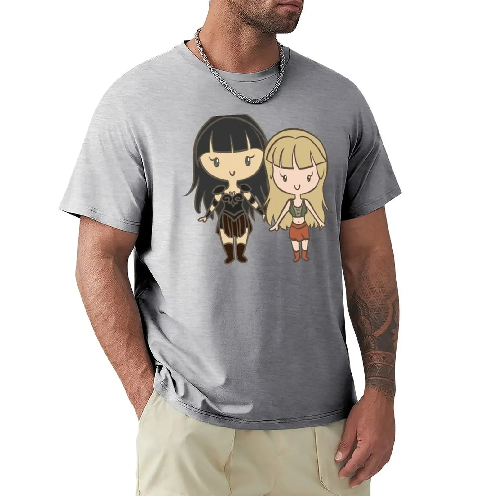 Xena & Gabrielle - Lil' CutiEs T-Shirt Short sleeve tee hippie clothes fitted t shirts for men