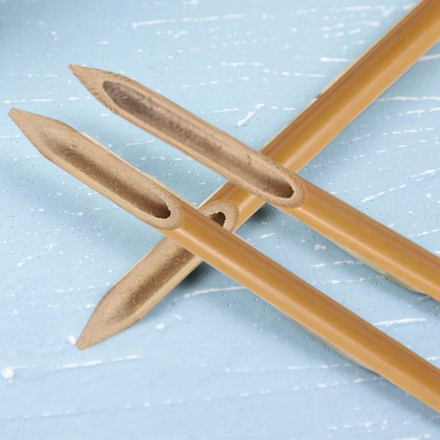 1 set di penne in bambù naturale con 3 spessore diversi per gli amanti della calligrafia per esercitarsi con penna a immersione per calligrafia, carattere gotico adatto
