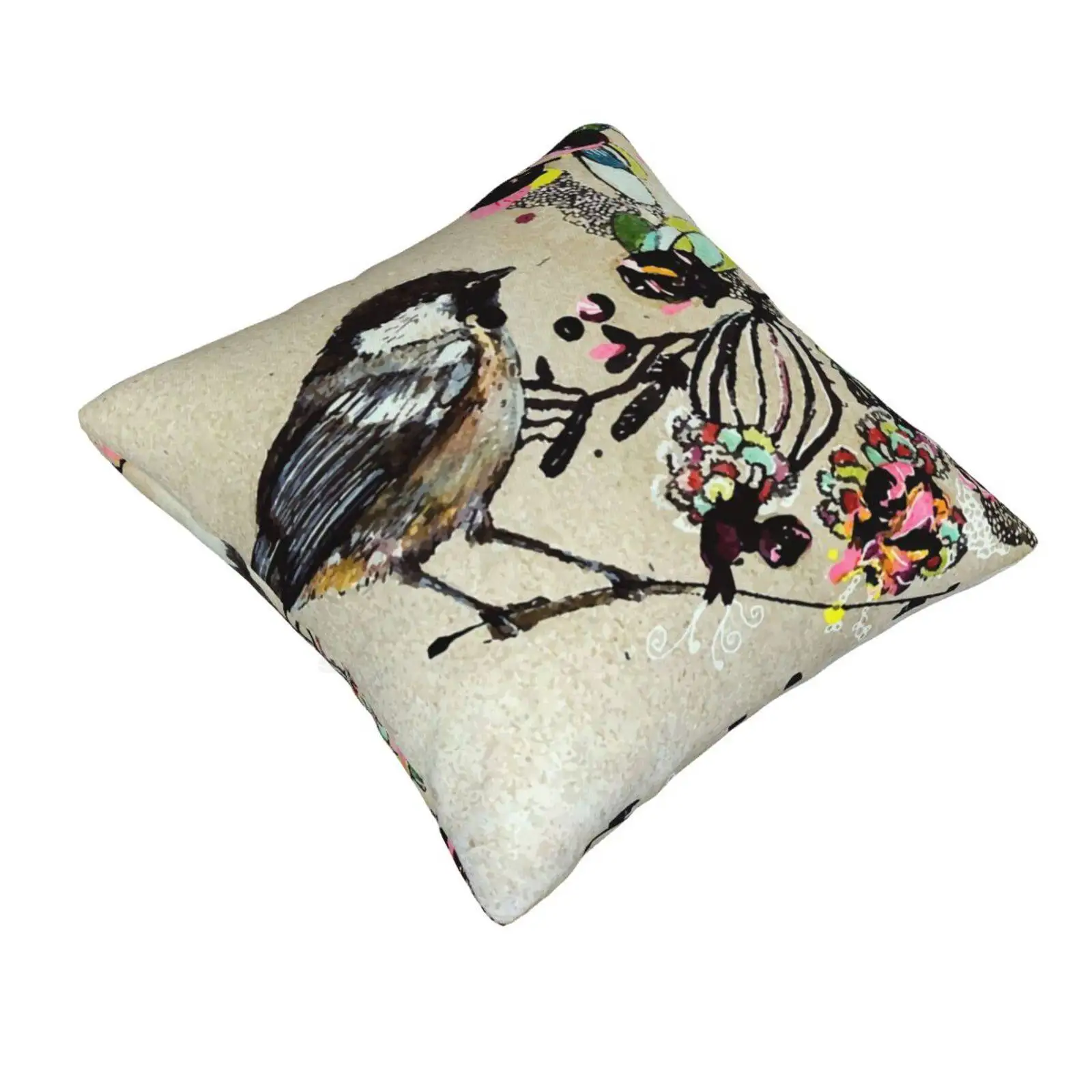 My Heavenly Garden Bedroom Office Hug Pillowcase Bird Heaven Garden Randi Antonsen Kos Hygge Flower Gray Earth Delight