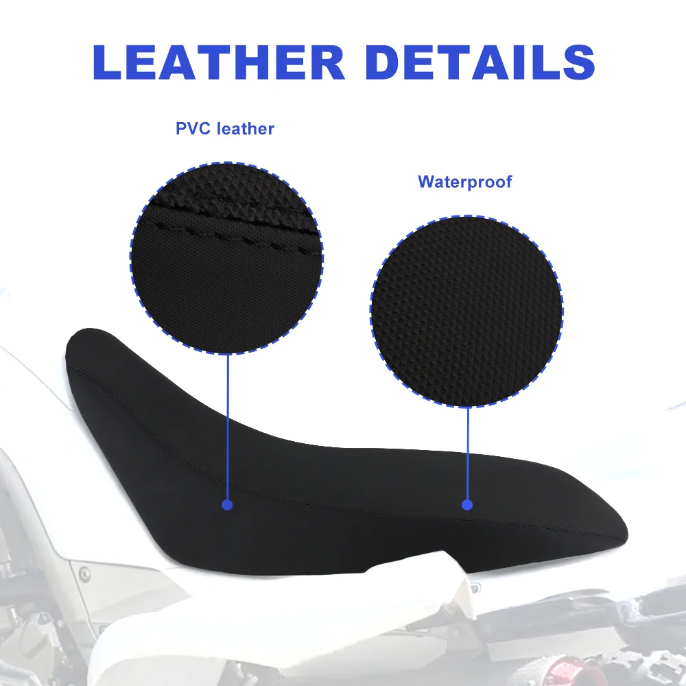 دراجة نارية عدم الانزلاق غطاء مقعد صالح لياماها رابتور 700 رابتور 700R 2006-2024 بولي كلوريد الفينيل الجلود مخطط قبضة القابض غطاء مقعد رغوة