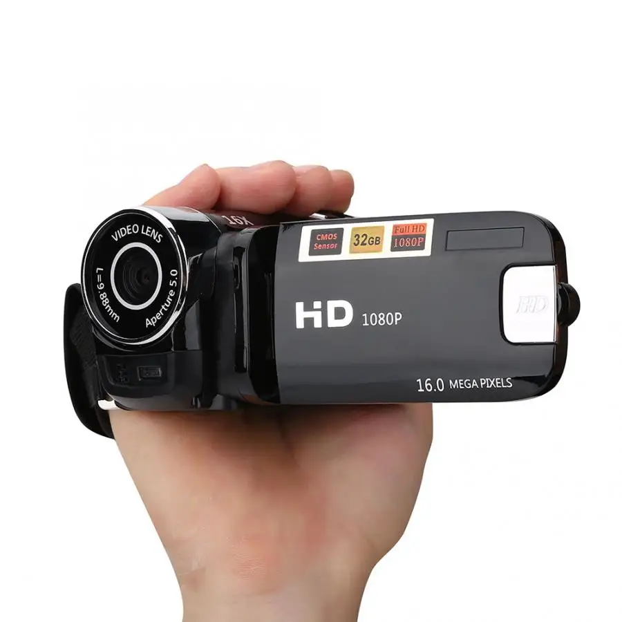 HD 16MP Digital Camera 1080P 2.4 Inch Rotatable Screen Camcorder 16X Zoom HD Anti-shock Video Recorder with Fill Light