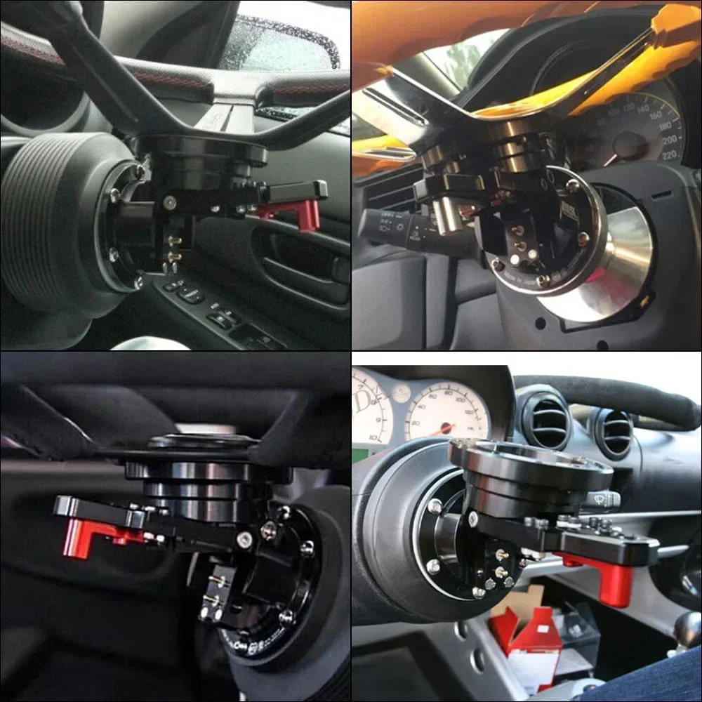 Racing Removable Snap‑Off Boss Hub Flip Up Tilt Ball Lock Quick Release Steering Wheel Hub Auto Interior Modification Kit