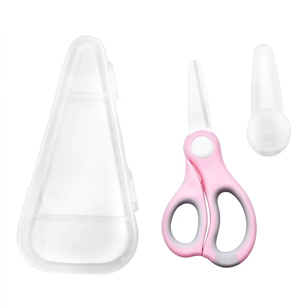 Durable Ceramic Baby Food Cutter Portable Kitchen Shears For Toddler Feeding High Temperature Resistant With Case