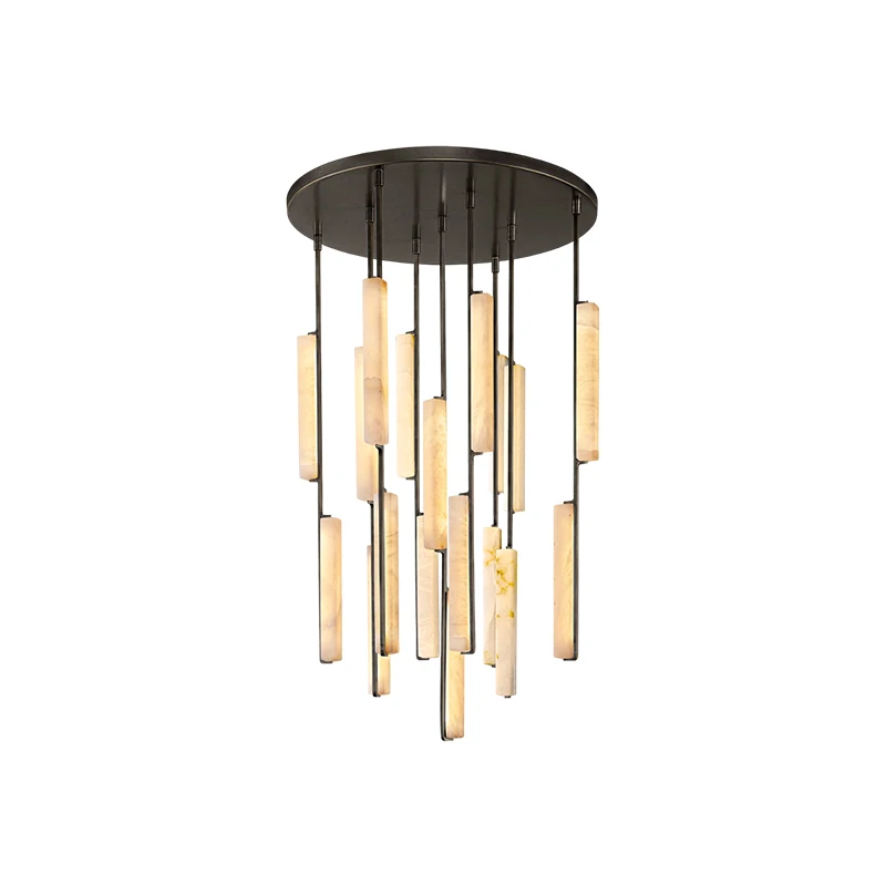 

Dimmable LED Marble Series Hanging Lamps Black 2025 Pendant Light Alabaster Suspension Luminaire Lampen For Living Room