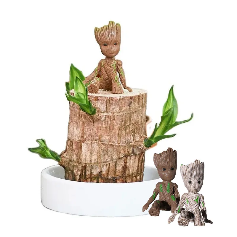 Mini modelo en miniatura Groot figura de Anime, accesorios de decoración del hogar, colgantes de coche, decoración de escritorio, adorno artesanal, 5cm