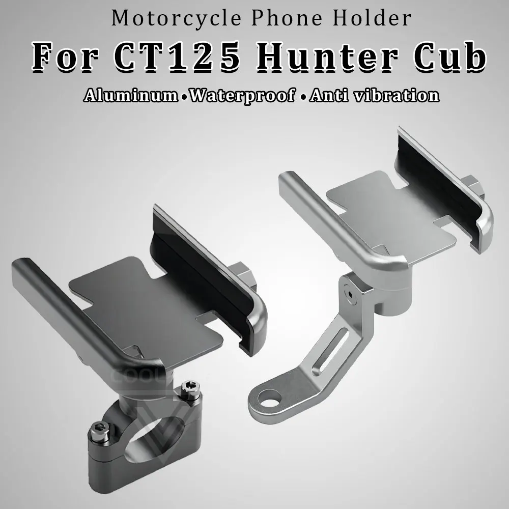 Motorcycle Phone Holder Aluminum Alloy Stand Anti Vibration for Honda CT125 2023 Accessories CT 125 Hunter Cub 2021