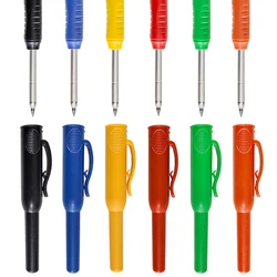 ชุดดินสอช่างไม้แข็งแบบกลไกพร้อมหมวกช่างไม้ Scribing เครื่องมือทําเครื่องหมายปากลึกพร้อมดินสอทําเครื่องหมายกบเหลาในตัว