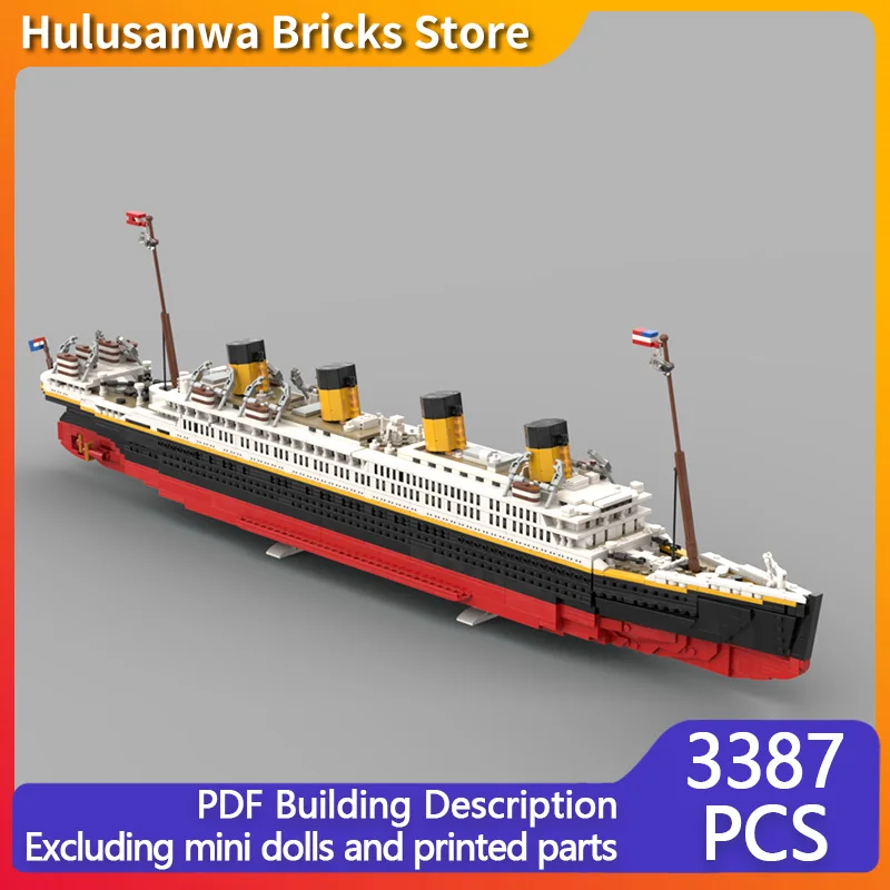 

Роскошный круизный корабль Britannic MOC, строительные кирпичи, военное оборудование, модульные технологии, подарки, праздник, сборка, детские игрушки, костюм