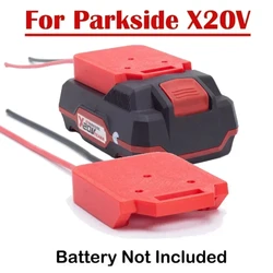 Adaptador de batería Compatible para Parkside X20v, adaptador de batería, conector de alimentación a Dock Power, 2 cables de salida, placa DIY 14WA