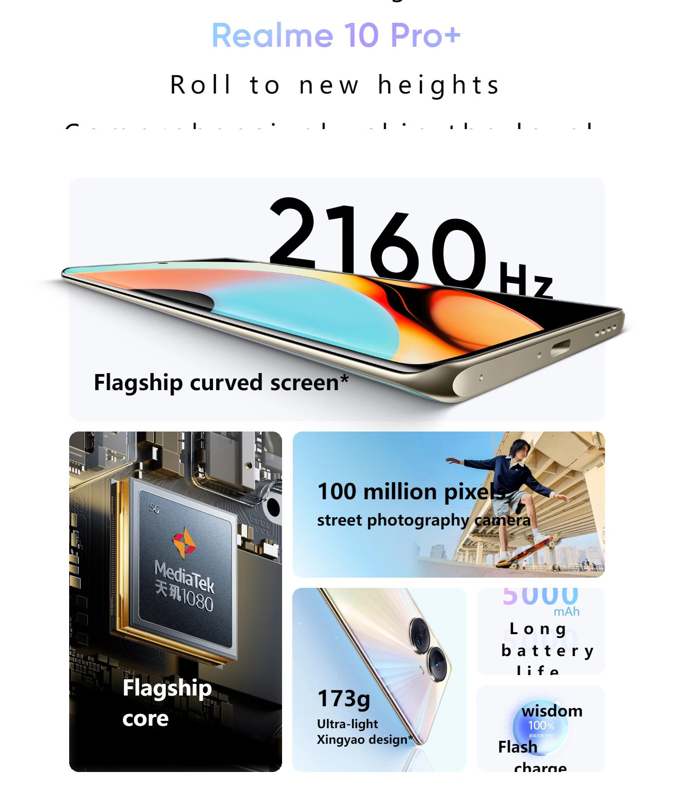 كاميرا Realme 10pro+ plus 5G 6.7 بوصة 2412x1080px دقة العرض 5000 مللي أمبير في الساعة 1080 108 ميجابكسل هاتف مستعمل