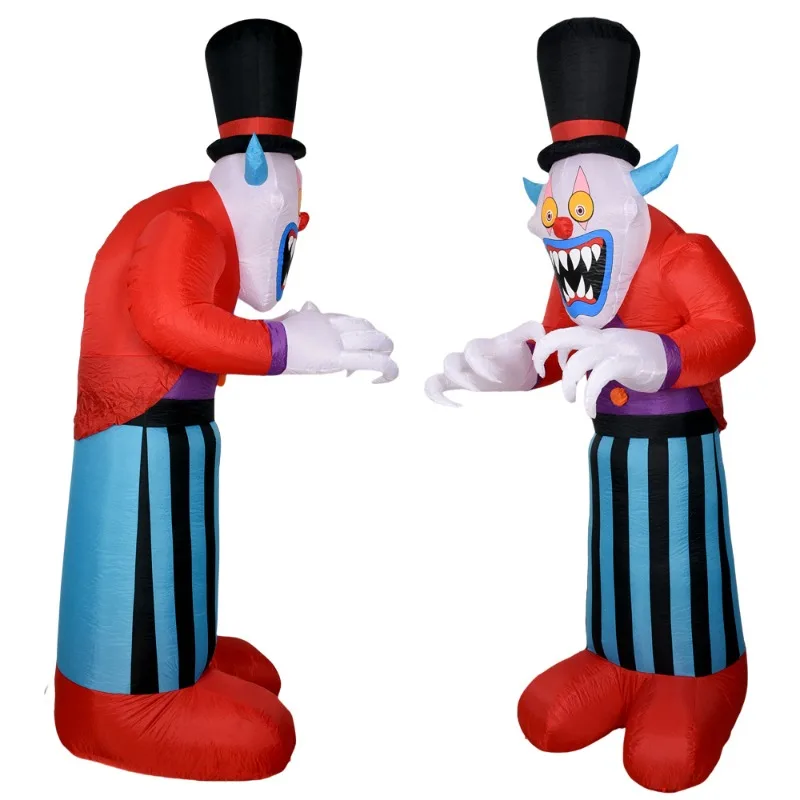 New 2.7m Halloween inflatable clown cartoon air model LED luminous outdoor courtyard holiday decoration