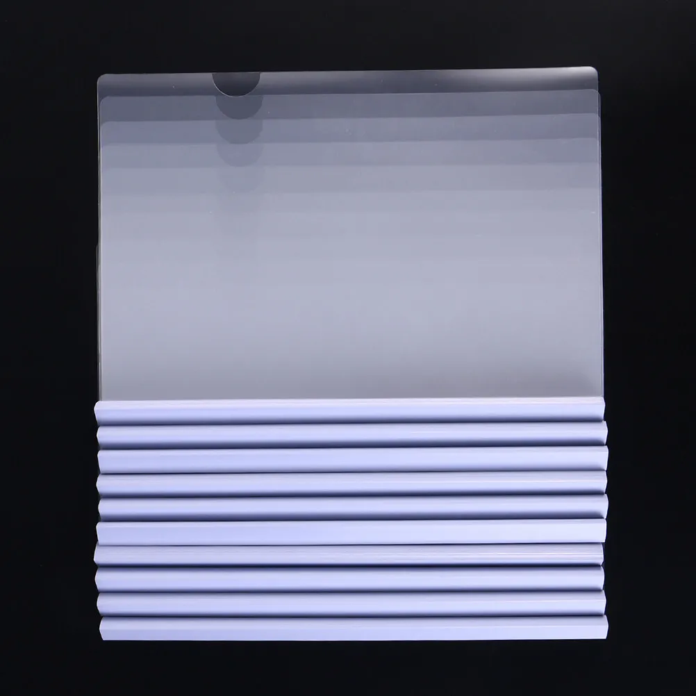 

12Pcs High-Capacity A4 Sliding Bar File Folder Transparent Report Cover for Documents Papers Up to 50Mm Thick School Office