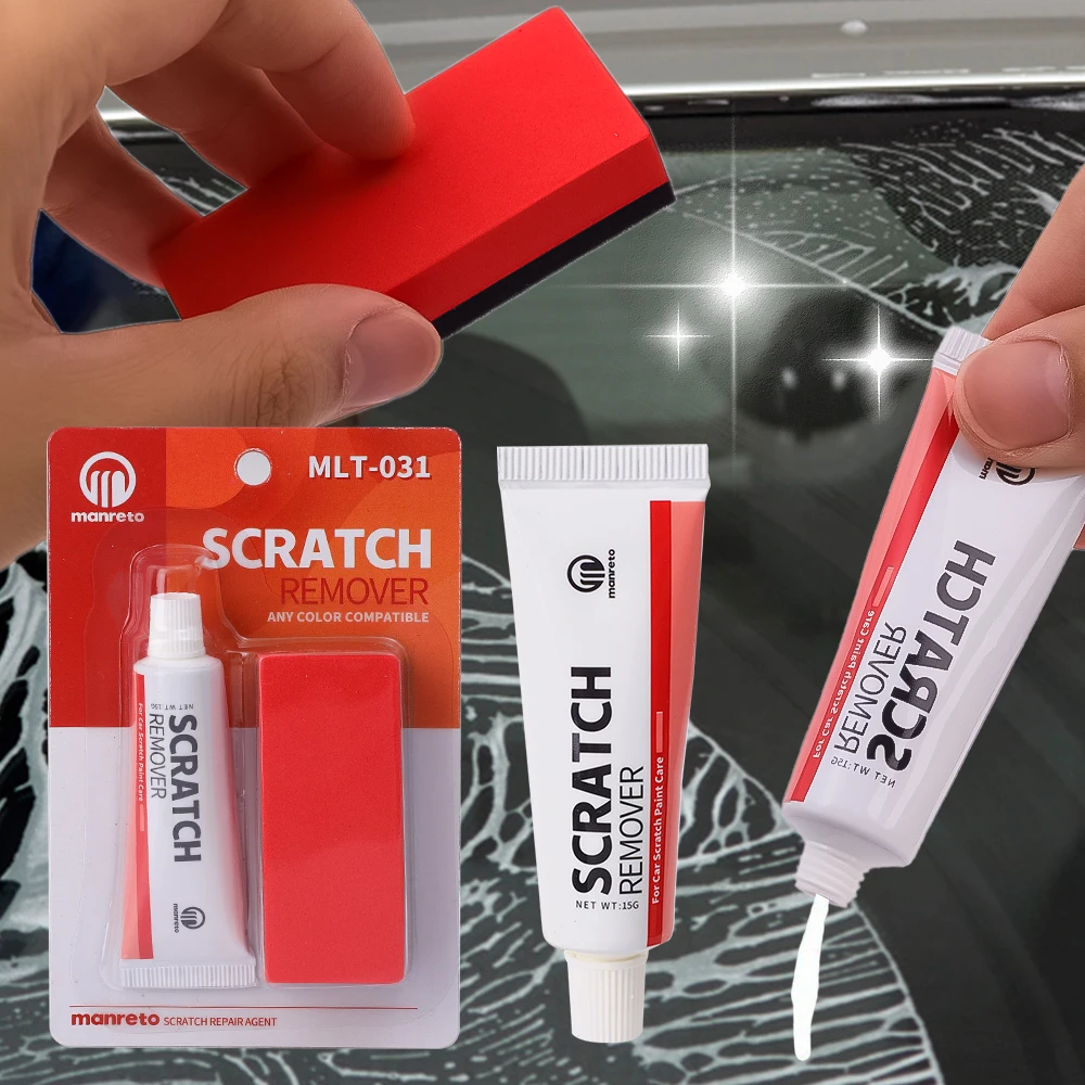 Scratch Remover Polishing Paste with Sponge Paint Scratch Care Cares Set Car Swirl Repair Polish Car Body Paint Repair Paste