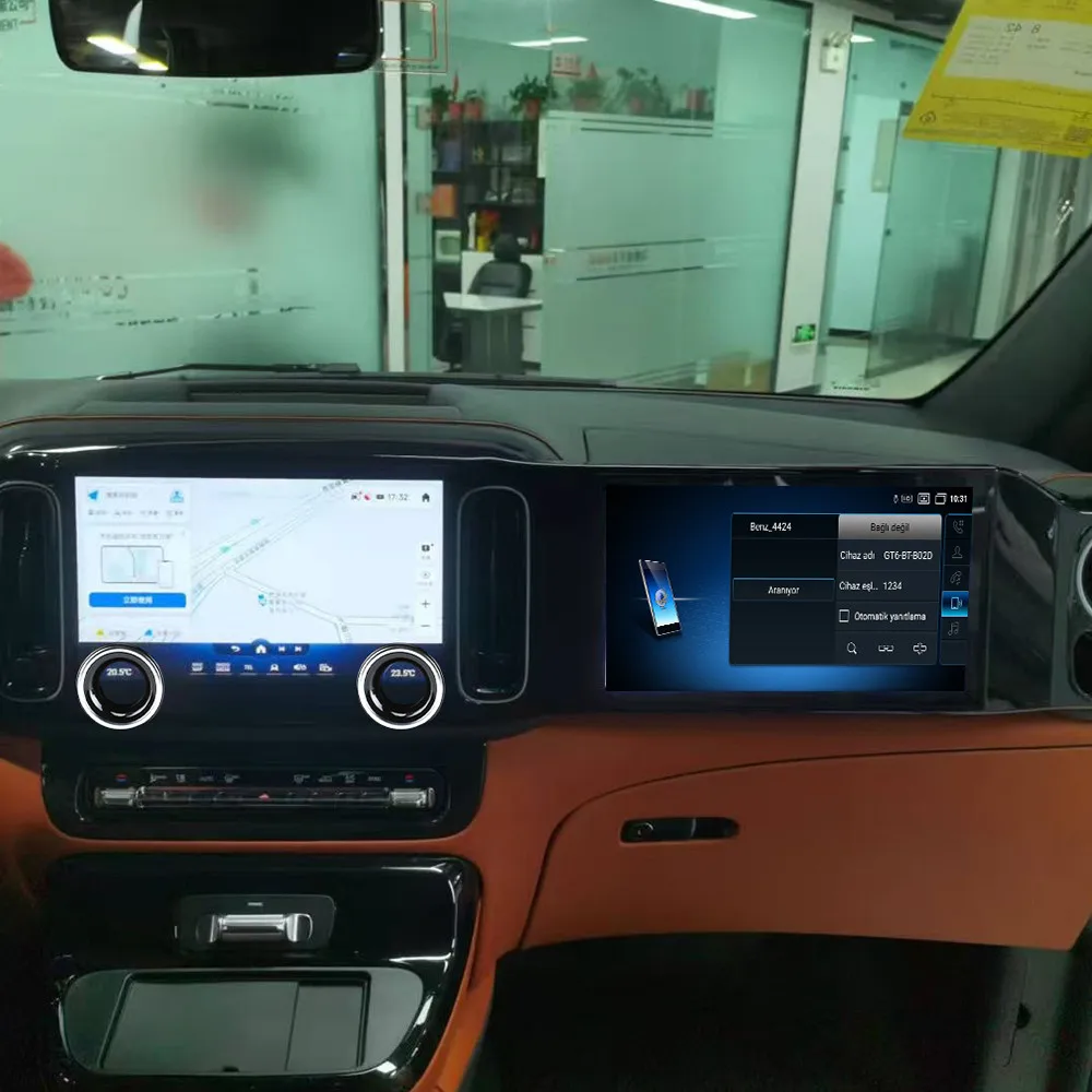 24.6 بوصة أندرويد 13 CarPlay راديو السيارة لمرسيدس بنز فيتو 2024-2025 AI اللمس شاشة مزدوجة مشغل وسائط متعددة لتحديد المواقع والملاحة BT #4